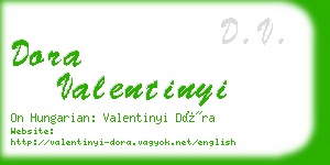 dora valentinyi business card